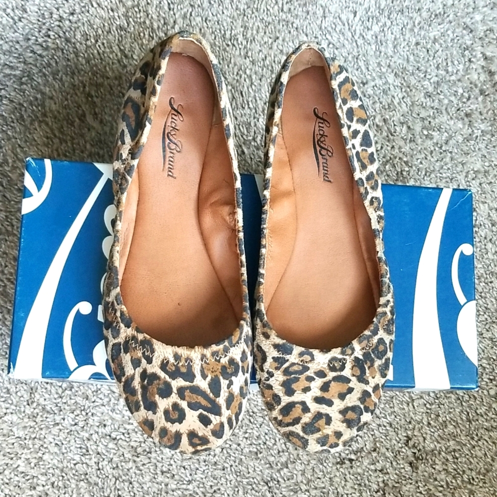 Lucky Brand leopard print flats size 6.5
